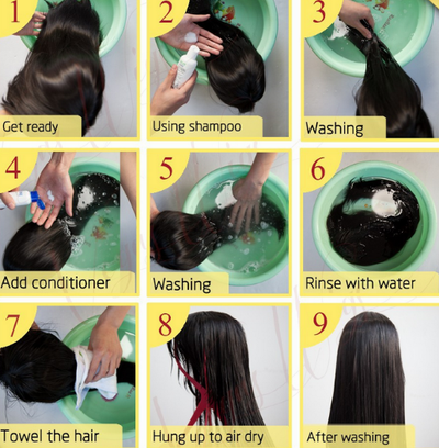 Washing your hair extensions