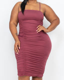 Double Mint Ruched Dress