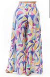 Geo Print Palazzo Pants